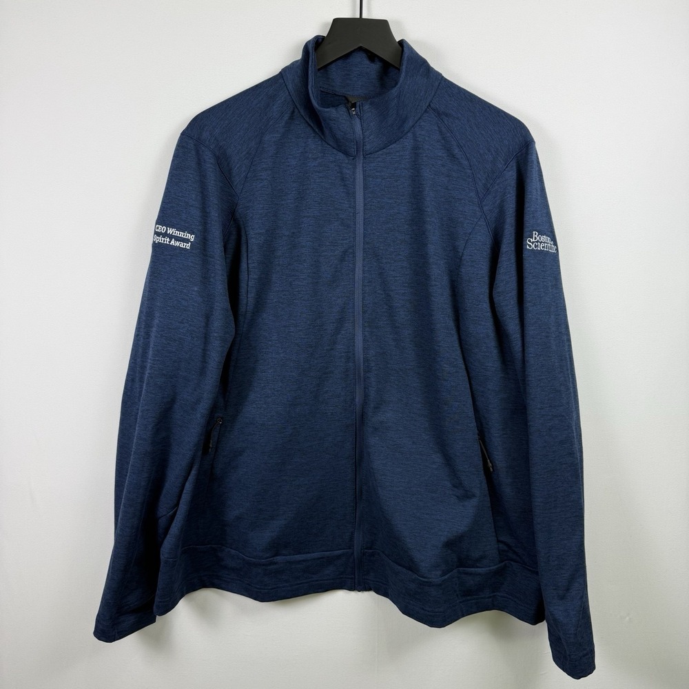 Stormtech Womens 2X Treeline Zip Performance Jacket HTZ-3W Navy Heather New LOGO